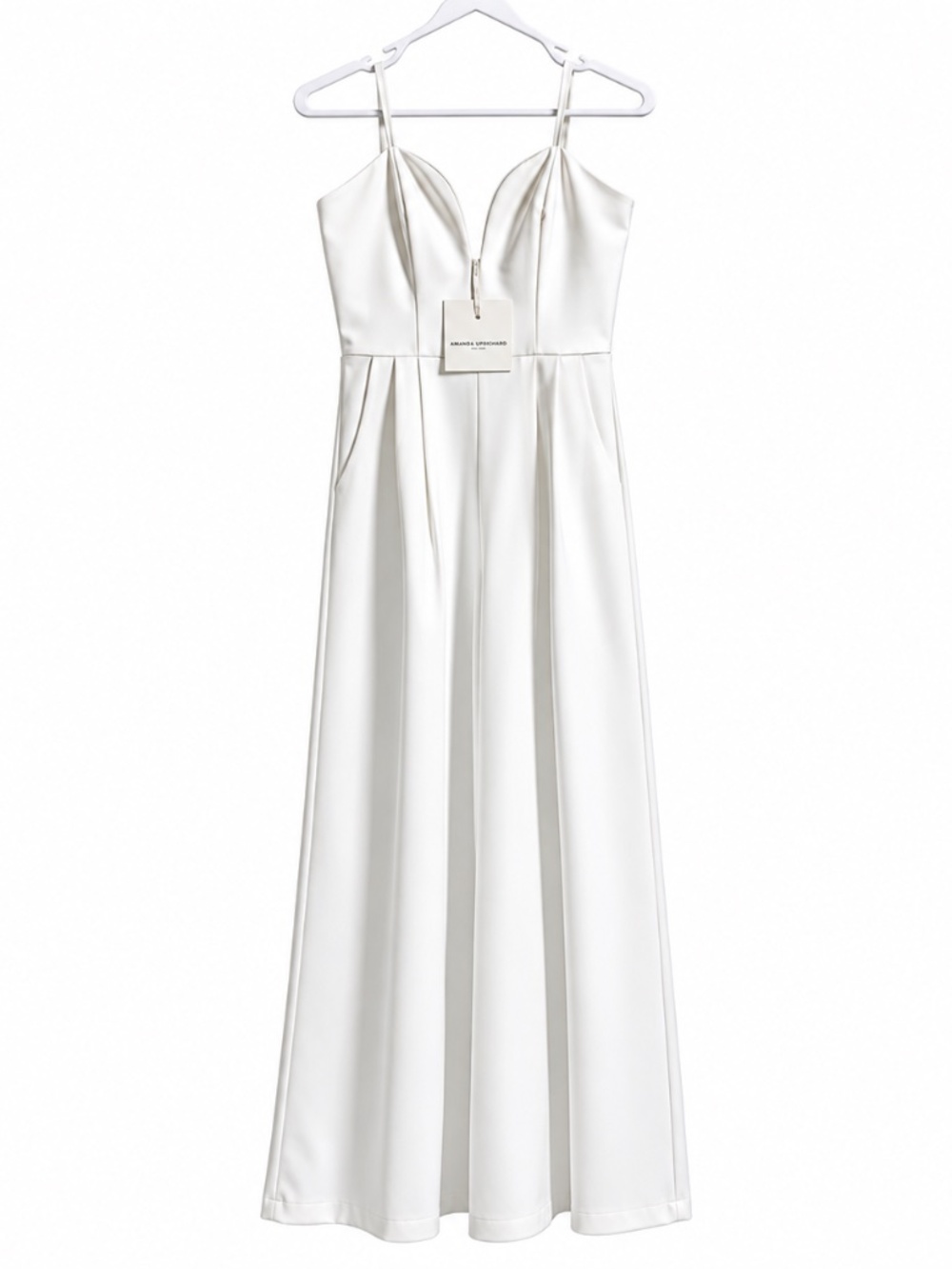 Amanda Uprichard White Bridal Wide Leg Jumpsuit NWT